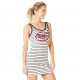 Robe Col Rond Von Dutch Ginger Rayé Ecru et Marine