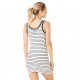 Robe Col Rond Von Dutch Ginger Rayé Ecru et Marine
