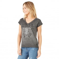 T-shirt femme Von Dutch Miami Noir