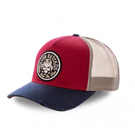 Casquette baseball filet Von Dutch Biker Rouge