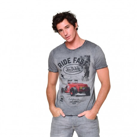 T-shirt Homme Von Dutch MC Beach Gris Foncé