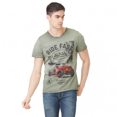 T-shirt Homme Von Dutch MC Beach Kaki