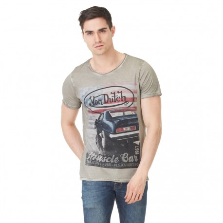 T-shirt Homme Von Dutch Shelby Imprimé Gris clair