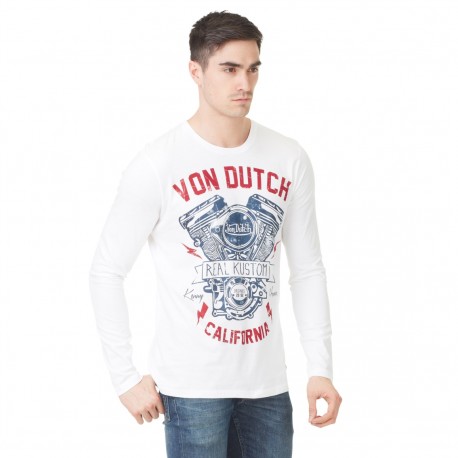 T-shirt Homme Von Dutch Kenny Imprimé Blanc