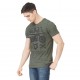 T-shirt Col V Homme Von Dutch Lew Imprimé Kaki