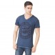 T-shirt Col V Homme Von Dutch Orsen Imprimé Bleu