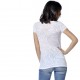 T-shirt Col V Femme Von Dutch Tigresse Imprimé Blanc