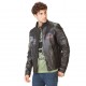 Veste en cuir homme Von Dutch Biker Noir