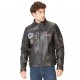 Veste en cuir homme Von Dutch Biker Noir
