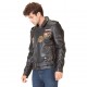 Veste en cuir homme Von Dutch Kansas Noir