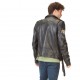 Veste en cuir homme Von Dutch Kansas Noir