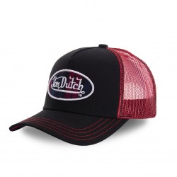 Casquette baseball avec filet Scotland Noir et Rouge