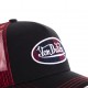 Casquette baseball avec filet Scotland Noir et Rouge