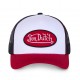 Casquette homme baseball Von Dutch Col Blanc et Rouge