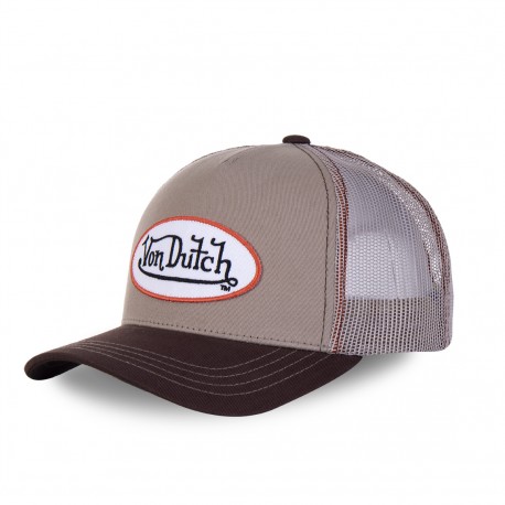 Casquette homme baseball Von Dutch Col Beige et Marron