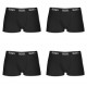 Lot de 4 boxers coton homme VONDUTCH Noir Logo Blanc