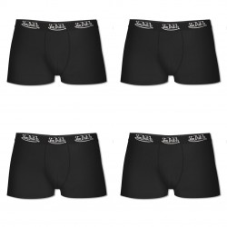 Lot de 4 boxers coton homme VONDUTCH Noir Logo Blanc