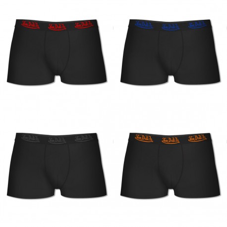 Lot de 4 boxers homme VONDUTCH Noir Logo coloré
