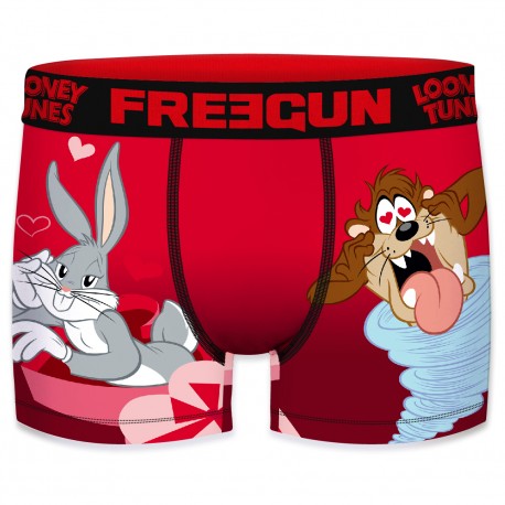 Boxer homme Freegun Looney Tunes Bunny et Taz Rouge