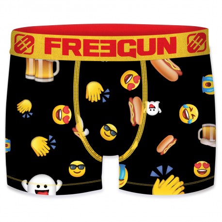 Boxer homme Emotik Joy Nour et Jaune