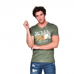T-shirt homme col rond Burning Skull