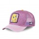 Casquette Capslab trucker Looney Tunes Tweety rose pailleté