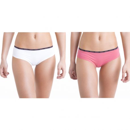 Slips Femme Blanc et Rose