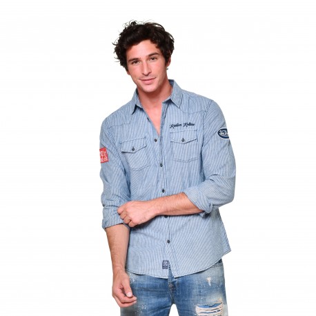 Chemise manches longues homme rayée Andrew