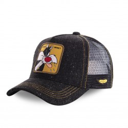 Casquette Capslab Trucker Looney Tunes Gros Minet Noir