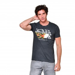 T-shirt col rond homme Burning Skull