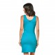 Robe courte col échancré et strass Ysis