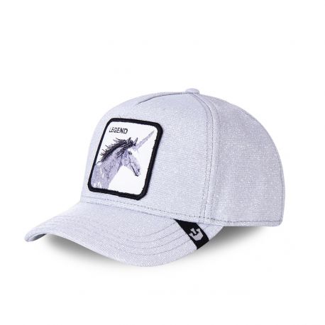 Casquette Baseball Pailletée Goorin Bros Licorne Gris