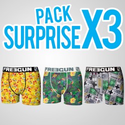 Lot de 3 boxers garçon Pack surprise Freegun
