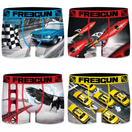 Lot de 4 boxers homme Freegun G5