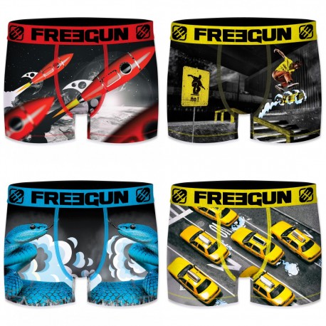 Lot de 4 boxers homme Freegun G5