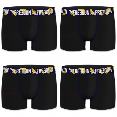 Lot de 4 boxers garçon Coton Bio Noir