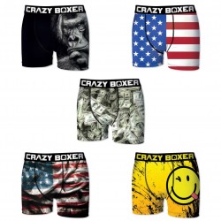 Lot de 5 boxers CRAZY BOXER