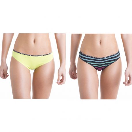 Boxers Girlz Rayures et Vert