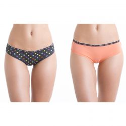 Boxers Girlz Pois et Corail