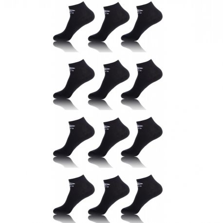 Lot de 12 Tiges courtes unies femme Noir