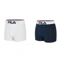 Lot de 2 Boxers coton homme FU5042 Marine et Blanc