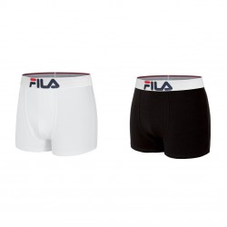 Lot de 2 Boxers coton homme FU5042 Noir et Blanc