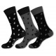 Lot de 3 chaussettes de ville homme en coton peigné doux