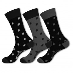 Lot de 3 chaussettes de ville homme en coton peigné doux