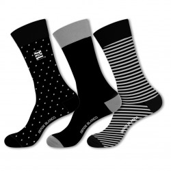 Lot de 3 chaussettes de ville homme en coton peigné doux