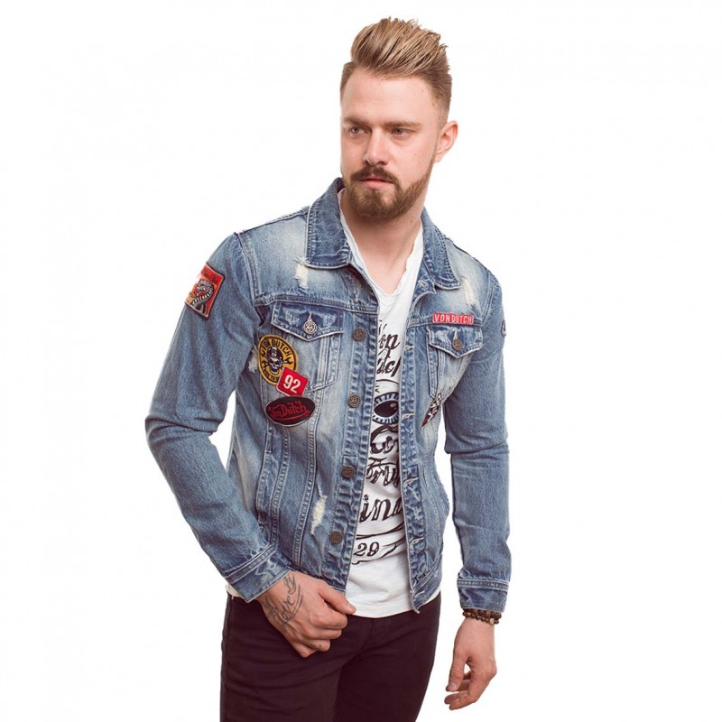 Veste en jean von dutch homme best sale