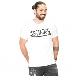 T-shirt homme Von Dutch Best Blanc Imprimé Noir