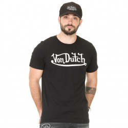 T-shirt homme Von Dutch Best Noir Imprimé Blanc