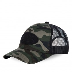 Casquette baseball homme Von Dutch Camouflage filet Noir