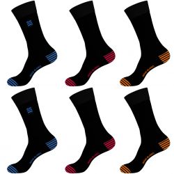 Lot de 6 chaussettes de ville homme en coton peigné doux